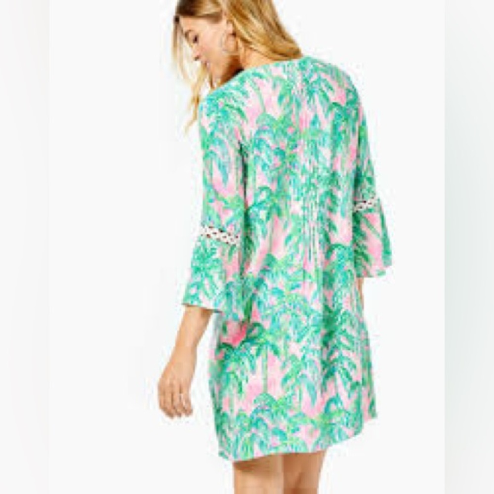Lilly Pulitzer Hollie Tunic Dress in Pink Blossom Suite Views Size Large - Picture 2 of 7